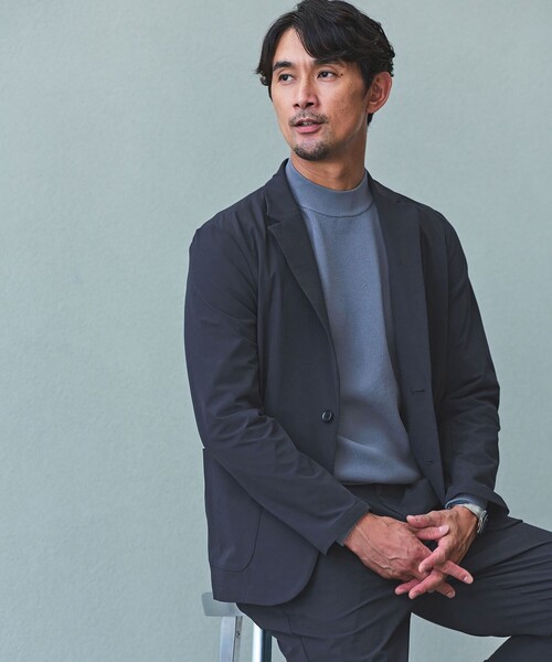 green label relaxing（グリーンレーベルリラクシング）の「【WEB限定】JUST fit デイリー アゼ モックネック ニット（ニット/セーター・メンズ・ブラック/ライトブルー/ライトグレー・XL/M/S/L）」の13枚目の写真