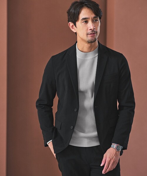 green label relaxing（グリーンレーベルリラクシング）の「【WEB限定】JUST fit デイリー アゼ モックネック ニット（ニット/セーター・メンズ・ブラック/ライトブルー/ライトグレー・XL/M/S/L）」の12枚目の写真