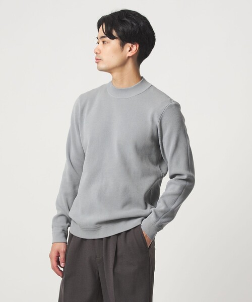 新品正規品【V12/L】軽量セーター　長袖モックネック　スウェット　カットソー WEB限定】JUST fit デイリー アゼ モックネック ニット（ニット