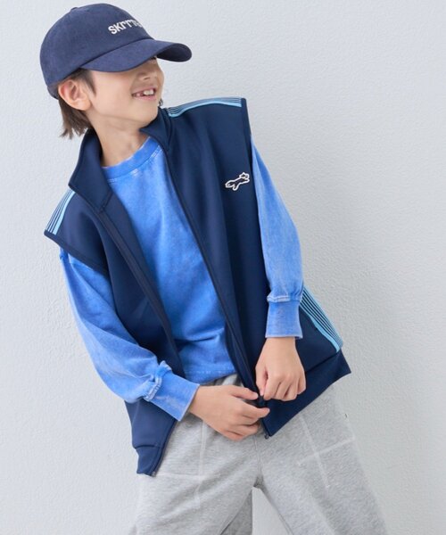 PENNEYS(ぺニーズ)の「【KIDS】【FOX×TYPY】ストレッチトラックジャージーベスト(Tシャツ/カットソー・キッズ・ネイビー/ブラウン/ブラック・SMALL/MEDIUM/LARGE/X-LARGE/XX-LARGE)」の3枚目の写真