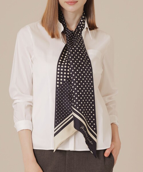 Precious12月号】ドットストライプ剣先スカーフ（ストール/ショール