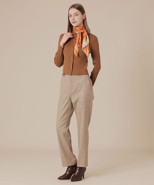 MACKINTOSH LONDON(マッキントッシュ ロンドン)の「【Precious12月号】ドットストライプ剣先スカーフ(ストール/ショール・レディース・ベージュ/ネイビー・FREE)」の4枚目の写真
