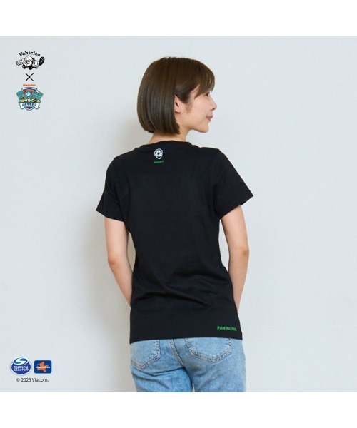 Vehicles(ビークルズ)の「パウパトロール 子供服 グラフィック半袖Tシャツロッキーホワイト ロッキー(Tシャツ/カットソー・レディース・ホワイト/ブラック・womens free/MEDIUM/LARGE)」の4枚目の写真