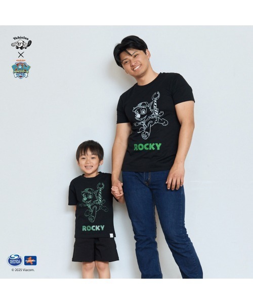 Vehicles(ビークルズ)の「パウパトロール 子供服 グラフィック半袖Tシャツロッキーホワイト ロッキー(Tシャツ/カットソー・レディース・ホワイト/ブラック・womens free/MEDIUM/LARGE)」の9枚目の写真