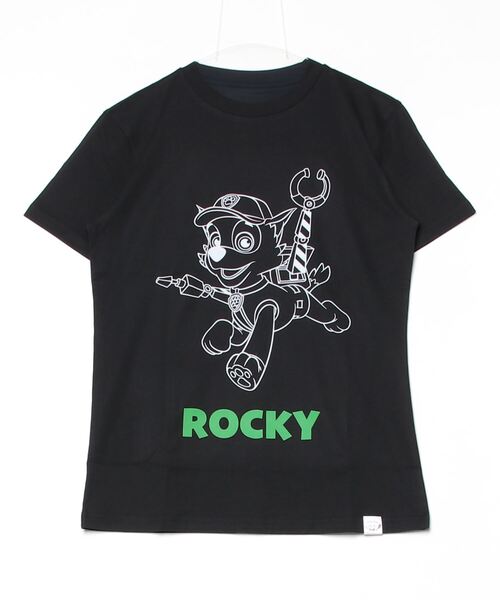 Vehicles(ビークルズ)の「パウパトロール 子供服 グラフィック半袖Tシャツロッキーホワイト ロッキー(Tシャツ/カットソー・レディース・ホワイト/ブラック・womens free/MEDIUM/LARGE)」の11枚目の写真