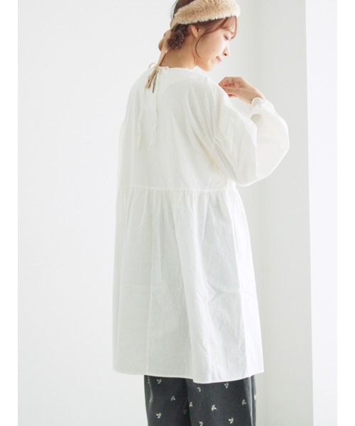 Samansa Mos2（サマンサ モスモス）の「【WEB限定】胸元レース貼りチュニック（シャツ/ブラウス・レディース・キナリ/ブラック・F）」の15枚目の写真