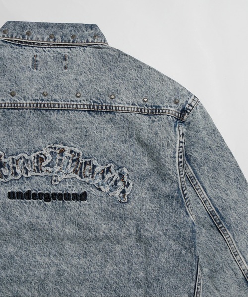 NINE PATH（ナインパス）の「DENIM JKT（デニムジャケット・メンズ・ブラック/ブラック系その他2/ブルー・M/L/XL）」の7枚目の写真