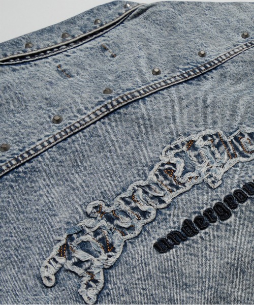 NINE PATH（ナインパス）の「DENIM JKT（デニムジャケット・メンズ・ブラック/ブラック系その他2/ブルー・M/L/XL）」の8枚目の写真