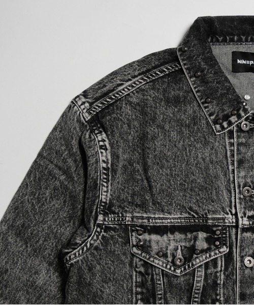 NINE PATH（ナインパス）の「DENIM JKT（デニムジャケット・メンズ・ブラック/ブラック系その他2/ブルー・M/L/XL）」の11枚目の写真