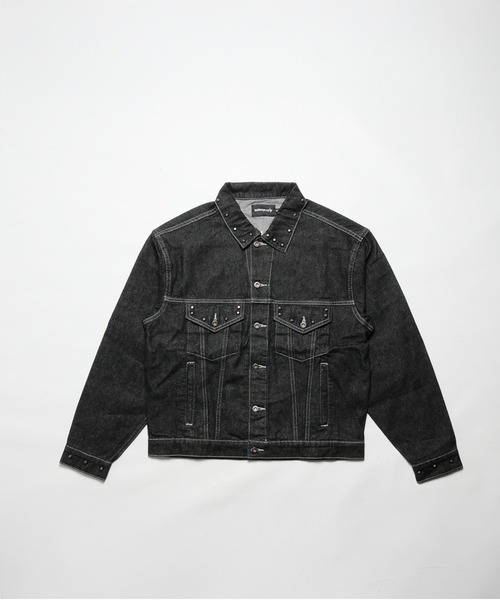 NINE PATH（ナインパス）の「DENIM JKT（デニムジャケット・メンズ・ブラック/ブラック系その他2/ブルー・M/L/XL）」の14枚目の写真