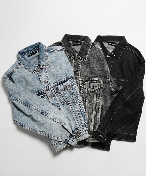 NINE PATH（ナインパス）の「DENIM JKT（デニムジャケット・メンズ・ブラック/ブラック系その他2/ブルー・M/L/XL）」の19枚目の写真
