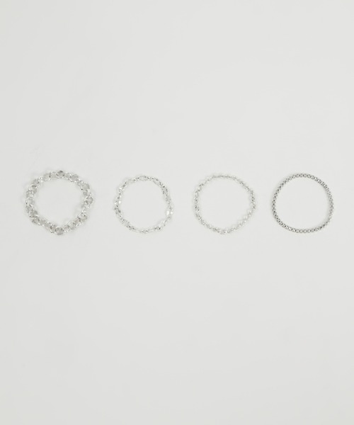 Nothing And Others（ナッシングアンドアザーズ）の「「Nothing And Others/ナッシングアンドアザーズ」Expressive Chain Ring Set（リング・レディース・ゴールド/シルバー・FREE）」の4枚目の写真