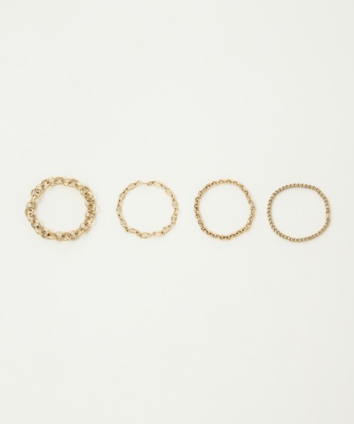 Nothing And Others（ナッシングアンドアザーズ）の「「Nothing And Others/ナッシングアンドアザーズ」Expressive Chain Ring Set（リング・レディース・ゴールド/シルバー・FREE）」の5枚目の写真