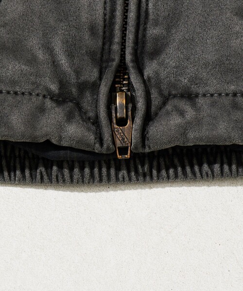 McGREGOR(マックレガー)の「McGREGOR COLLECTION/マックレガー コレクション 別注 リラックスフィット オーバーダイ スエード調 ドリズラージャケット(ブルゾン・メンズ・ブラック/ベージュ・MEDIUM/LARGE)」の3枚目の写真