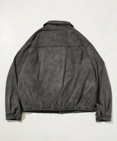 McGREGOR(マックレガー)の「McGREGOR COLLECTION/マックレガー コレクション 別注 リラックスフィット オーバーダイ スエード調 ドリズラージャケット(ブルゾン・メンズ・ブラック/ベージュ・MEDIUM/LARGE)」の8枚目の写真