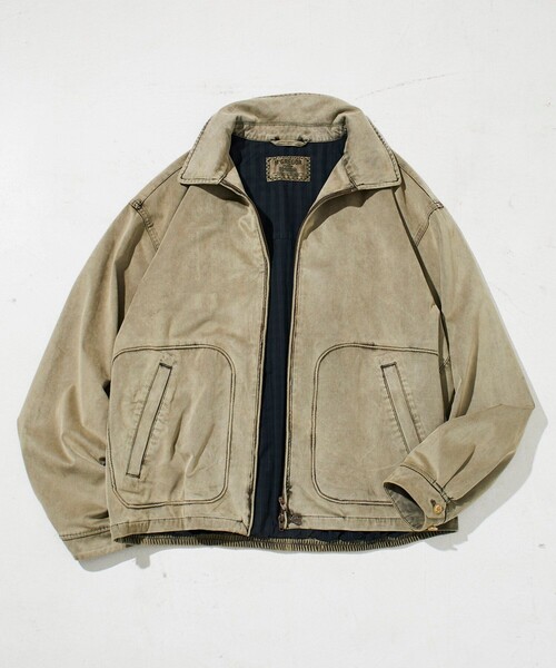 McGREGOR(マックレガー)の「McGREGOR COLLECTION/マックレガー コレクション 別注 リラックスフィット オーバーダイ スエード調 ドリズラージャケット(ブルゾン・メンズ・ブラック/ベージュ・MEDIUM/LARGE)」の12枚目の写真