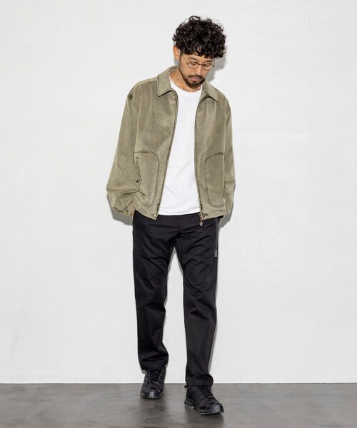 McGREGOR(マックレガー)の「McGREGOR COLLECTION/マックレガー コレクション 別注 リラックスフィット オーバーダイ スエード調 ドリズラージャケット(ブルゾン・メンズ・ブラック/ベージュ・MEDIUM/LARGE)」の16枚目の写真