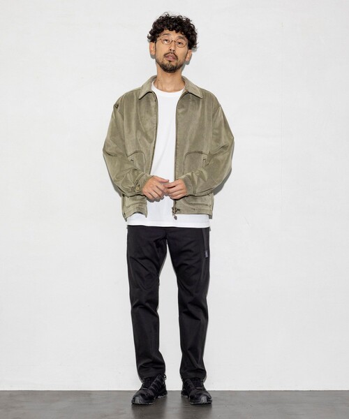 McGREGOR(マックレガー)の「McGREGOR COLLECTION/マックレガー コレクション 別注 リラックスフィット オーバーダイ スエード調 ドリズラージャケット(ブルゾン・メンズ・ブラック/ベージュ・MEDIUM/LARGE)」の17枚目の写真