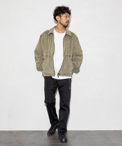 McGREGOR(マックレガー)の「McGREGOR COLLECTION/マックレガー コレクション 別注 リラックスフィット オーバーダイ スエード調 ドリズラージャケット(ブルゾン・メンズ・ブラック/ベージュ・MEDIUM/LARGE)」の18枚目の写真