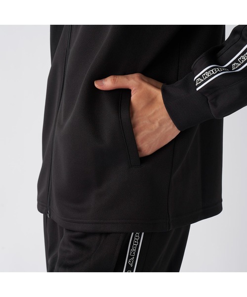 Kappa（カッパ）の「Kappa カッパ ブランド ワンポイント ロゴ 彩度テープ ブリスター ジャージ トラックジャケット（ジャージ・メンズ・ブラック/ネイビー・LL/L/M）」の12枚目の写真