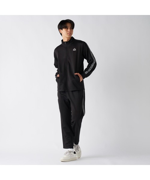 Kappa（カッパ）の「Kappa カッパ ブランド ワンポイント ロゴ 彩度テープ ブリスター ジャージ トラックジャケット（ジャージ・メンズ・ブラック/ネイビー・LL/L/M）」の6枚目の写真