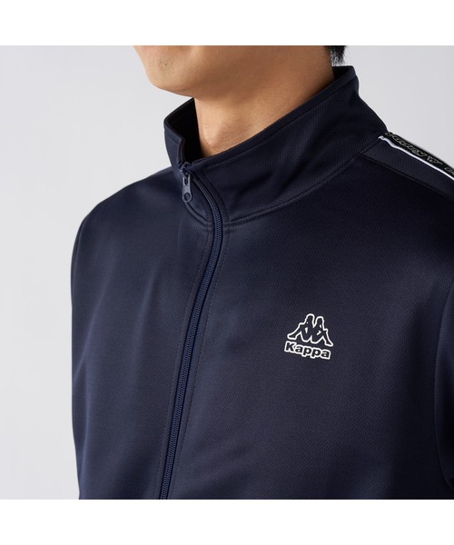 Kappa（カッパ）の「Kappa カッパ ブランド ワンポイント ロゴ 彩度テープ ブリスター ジャージ トラックジャケット（ジャージ・メンズ・ブラック/ネイビー・LL/L/M）」の22枚目の写真