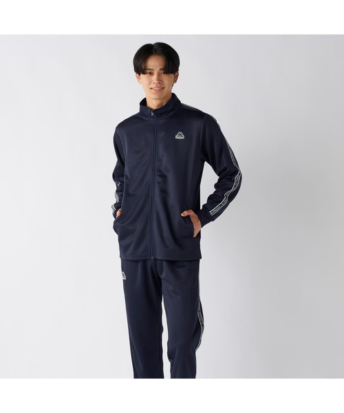 Kappa（カッパ）の「Kappa カッパ ブランド ワンポイント ロゴ 彩度テープ ブリスター ジャージ トラックジャケット（ジャージ・メンズ・ブラック/ネイビー・LL/L/M）」の15枚目の写真