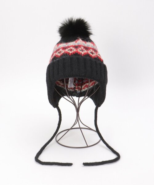 VENCEEXCHANGE（ヴァンスエクスチェンジ）の「ノルディック柄ニット帽（ニットキャップ/ビーニー・レディース・ブラック/ブラウン/ベージュ・FREE）」の6枚目の写真