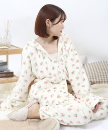 JEMORGAN（ジェーイーモーガン）の「JEMORGAN（ジェーイーモーガン）花柄ボアフリース ジップアップパーカー レディース/セットアップ対応（その他ルームウェア・レディース）」