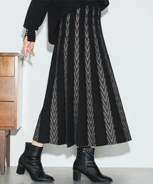 DRESKIP | 【高レビュー/セットアップ可/S-LL】女性らしさ際立つ 洗えるもちもちニットスカート(スカート)