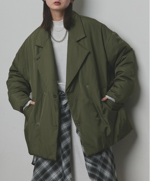 セール】中綿 テーラード カラーコート（ダウンジャケット/コート