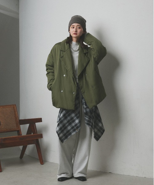 セール】中綿 テーラード カラーコート（ダウンジャケット/コート