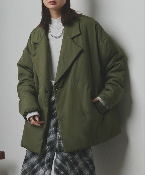 Theory 中綿ダウン ステンカラーコート 【新品・未使用・タグ付き】 theory（セオリー） 」 ステンカラーコート 2 グレー レディース