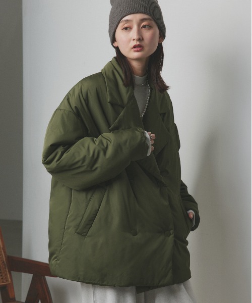 セール】中綿 テーラード カラーコート（ダウンジャケット/コート