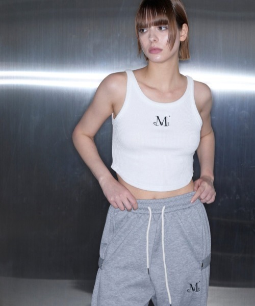 MUCENT（ムセント）の「A'GEM/9 × .kom 『MUCENT/ムーセント』 WEIR SIDE BUTTON SWEAT PANTS/ウィアーサイドボタンスウェットパンツ（スウェットパンツ・レディース・グレー/ブラック・FREE）」の6枚目の写真