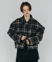 WOOL EMBROIDERY SHORT ZIP JACKET/ウールエンブロイダリージップジャケット