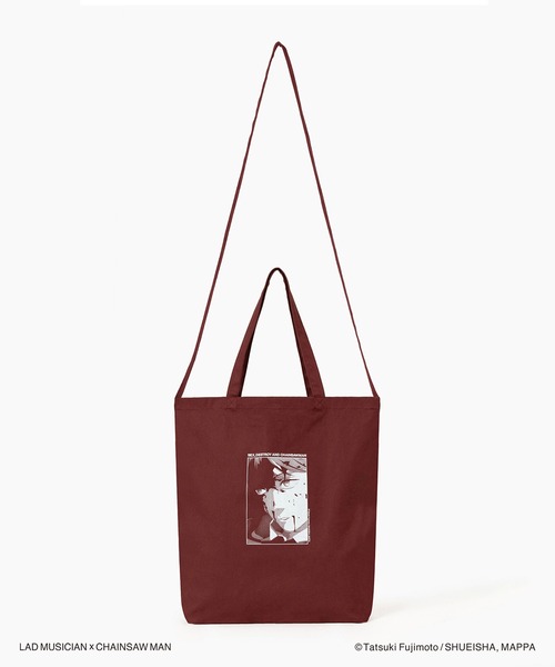 LAD MUSICIAN（ラッドミュージシャン）の「LAD MUSICIAN / CHAINSAW MAN TOTE BAG（トートバッグ・メンズ・ボルドー/チャコール/ブラック・FREE）」の3枚目の写真