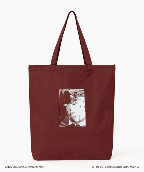 LAD MUSICIAN（ラッドミュージシャン）の「LAD MUSICIAN / CHAINSAW MAN TOTE BAG（トートバッグ・メンズ・ボルドー/チャコール/ブラック・FREE）」の12枚目の写真