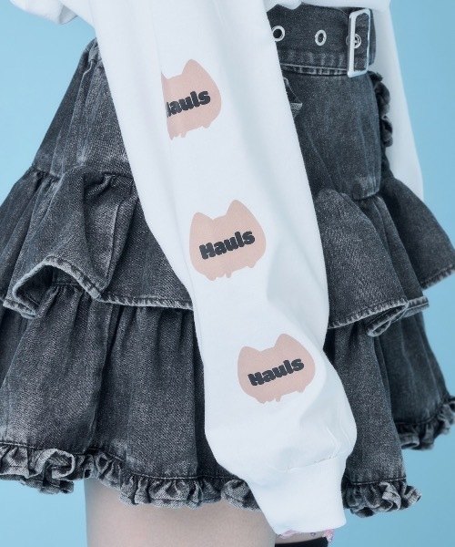Hauls(ハウルズ)の「ギャル吉BIGロンTEE(Tシャツ/カットソー・レディース・ブラック/ホワイト・FREE)」の5枚目の写真