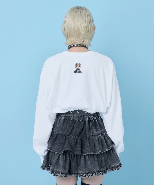 Hauls(ハウルズ)の「ギャル吉BIGロンTEE(Tシャツ/カットソー・レディース・ブラック/ホワイト・FREE)」の4枚目の写真
