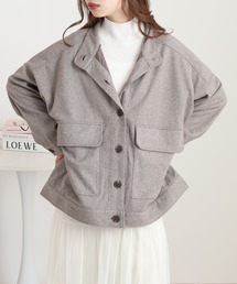 OMNES（オムネス）の「フェイクウールヘリンボーンオーバーサイズショートコート（その他アウター）」