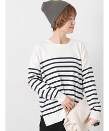 無地/柄アソートクルーネックニット