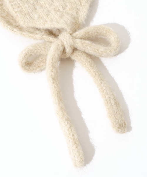 flower(フラワー)の「ニットイヤーマフラー(イヤーマフ・レディース・ブラウン/アイボリー/ブラック/グレー・FREE)」の8枚目の写真