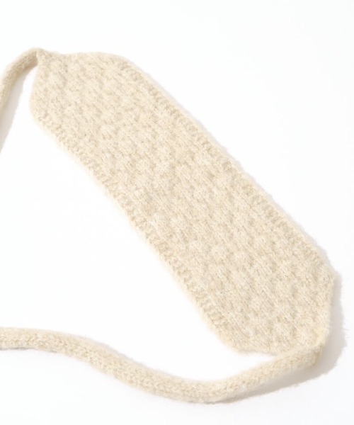 flower(フラワー)の「ニットイヤーマフラー(イヤーマフ・レディース・ブラウン/アイボリー/ブラック/グレー・FREE)」の10枚目の写真