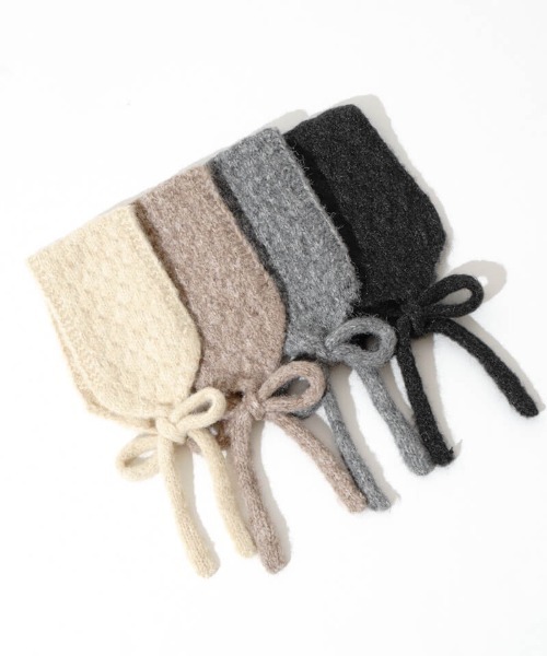 flower(フラワー)の「ニットイヤーマフラー(イヤーマフ・レディース・ブラウン/アイボリー/ブラック/グレー・FREE)」の17枚目の写真