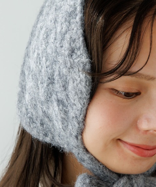 flower(フラワー)の「ニットイヤーマフラー(イヤーマフ・レディース・ブラウン/アイボリー/ブラック/グレー・FREE)」の21枚目の写真