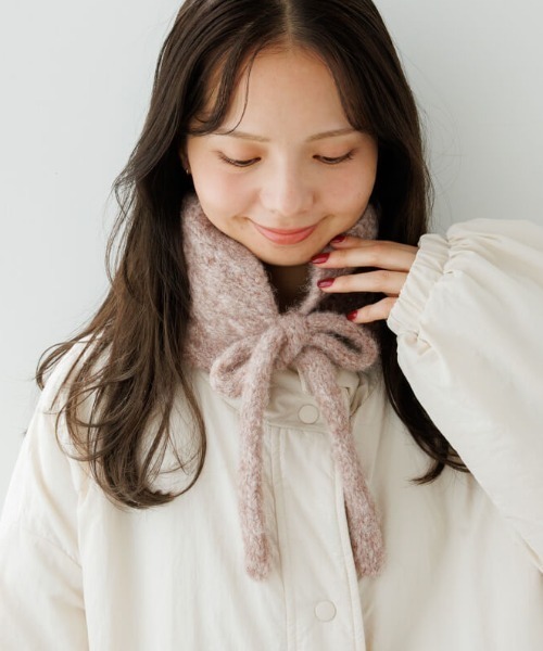 flower(フラワー)の「ニットイヤーマフラー(イヤーマフ・レディース・ブラウン/アイボリー/ブラック/グレー・FREE)」の22枚目の写真