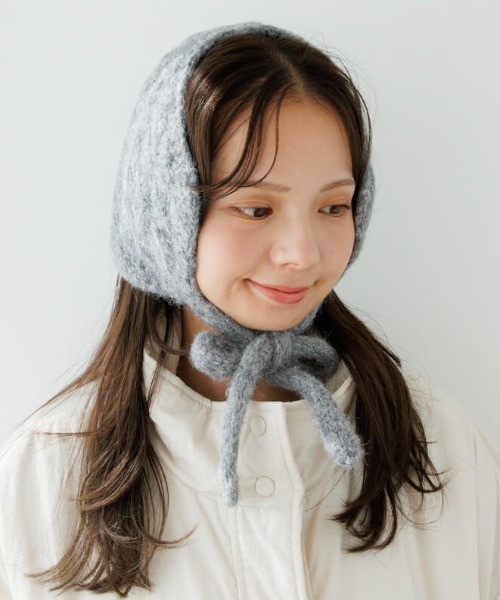 flower(フラワー)の「ニットイヤーマフラー(イヤーマフ・レディース・ブラウン/アイボリー/ブラック/グレー・FREE)」の19枚目の写真