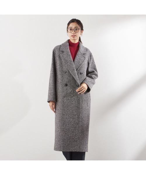 SUIT SELECT(スーツセレクト)の「ダブルブレストロングチェスターコート/グレー(チェスターコート・レディース・グレー・LARGE/MEDIUM/SMALL)」の2枚目の写真