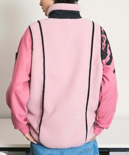 PHINGERIN（フィンガリン）の「PHINGERIN/フィンガリン/NOREN BOA FLEECE JACKET BLACK（ブルゾン・メンズ・ピンク/ブラック・L/XL）」の6枚目の写真